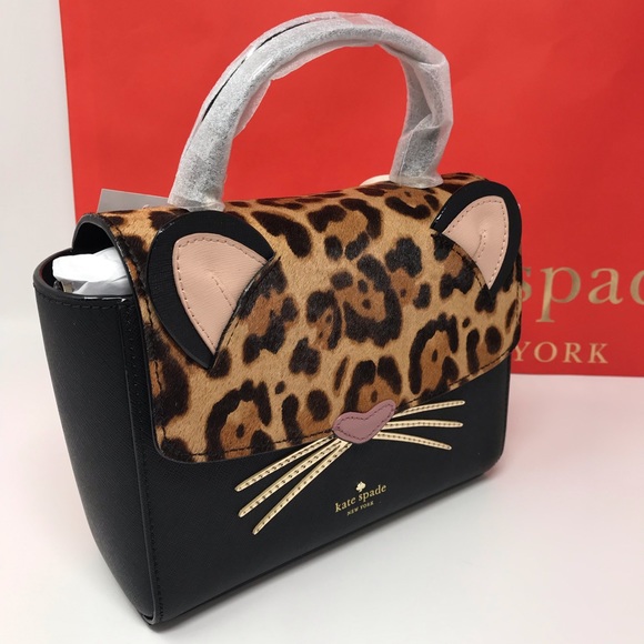 Kate spade leopard Kerrie Run wild black crossbody - Picture 2 of 7